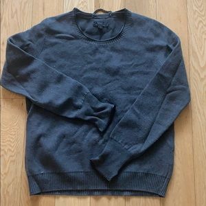 Burberry Prorsum Grey Sweater with Leather Details